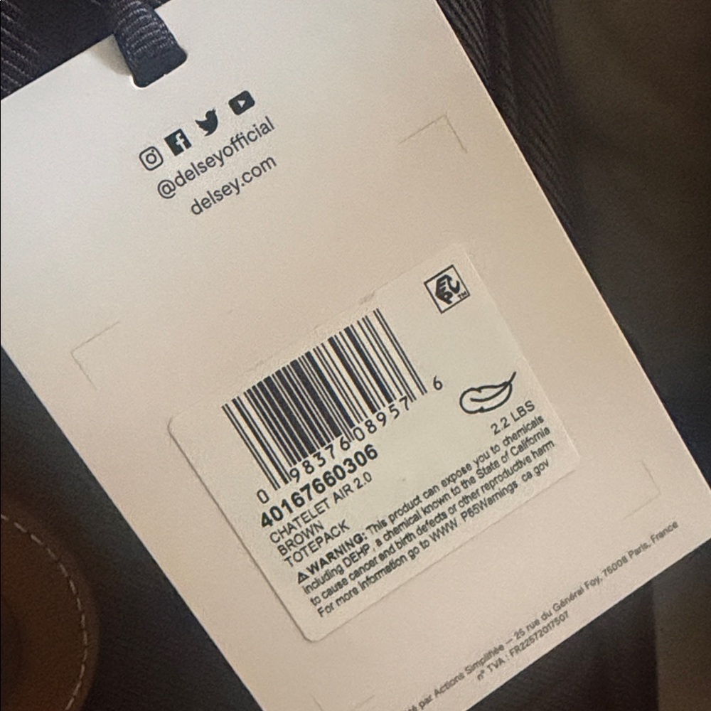 NWT Delsey Paris Chatelet Air 2.0 totepack (backpack) - Picture 11 of 12